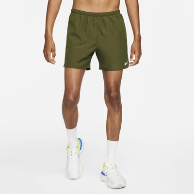 Shop Nike Challenger Men's Brief-lined Running Shorts In Rough Green