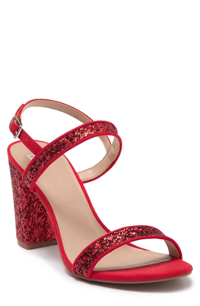 Shop Bp. Lula Block Heel Slingback Sandal In Red Goji Glitter