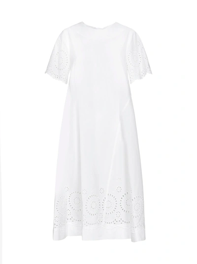 Shop P.a.r.o.s.h . Bow Detailed Midi Dress In White