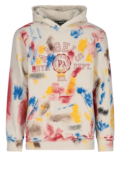 Shop Palm Angels Painted Effect Hoodie In Multi