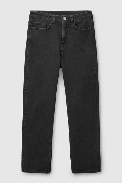 Cos Straight-leg Slim-fit Ankle-length Jeans In Black | ModeSens
