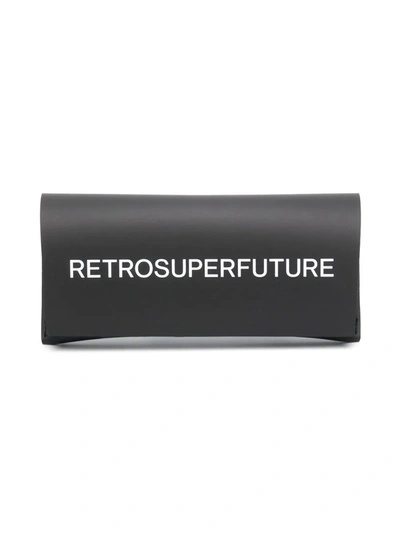 Retrosuperfuture Caro Rectangular-frame Sunglasses In Black