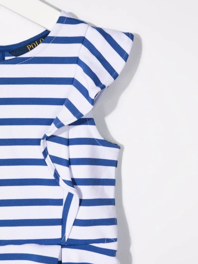 Polo Ralph Lauren Striped Sleeveless Dress In Blue