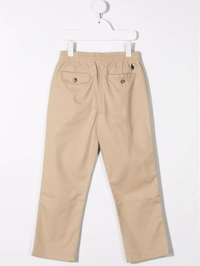 Shop Ralph Lauren Elasticated Chino Trousers In Neutrals