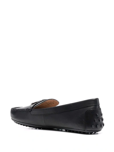 Shop Lauren Ralph Lauren Brynn Logo Patch Loafers In Black