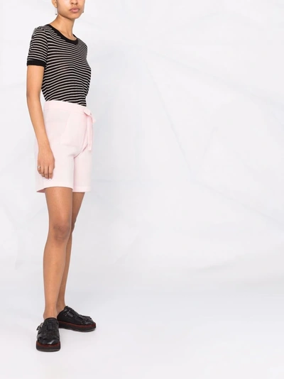 P.a.r.o.s.h Cashmere-knit Drawstring Shorts In Pink