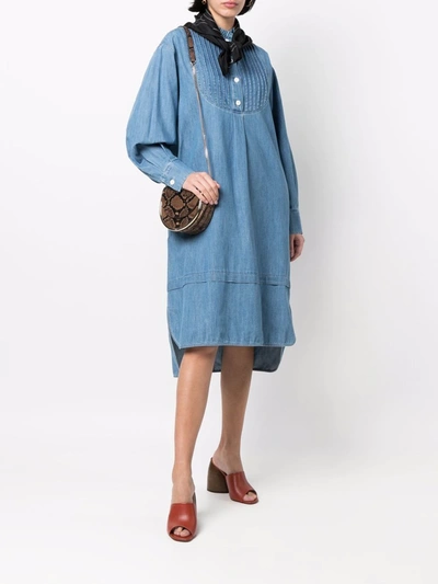 Shop See By Chloé Cotton Smock Dress In Blau