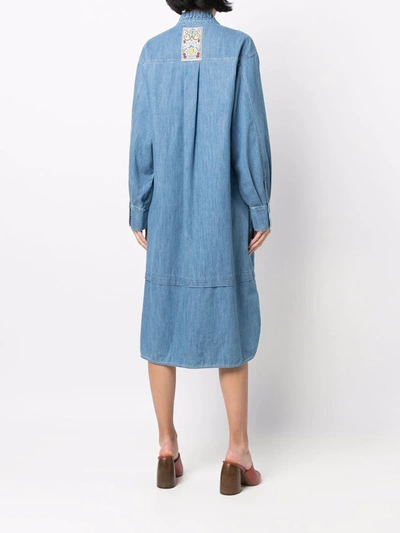 Shop See By Chloé Cotton Smock Dress In Blau