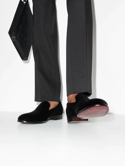 Dolce & Gabbana Black Dg Crown Embroidery Loafers Slip On Shoes