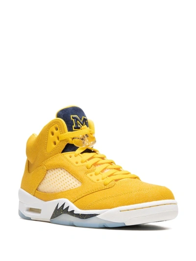 Jordan Air  5 Retro Pe Sneakers In Gelb