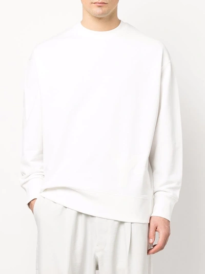 Y-3 Crewn-neck Sweatshirt In Weiss