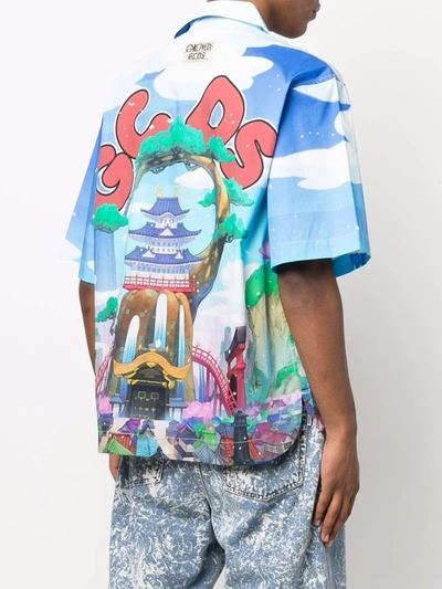 Gcds Multicolor One Piece Edition Land Of Wano Shirt In Blau
