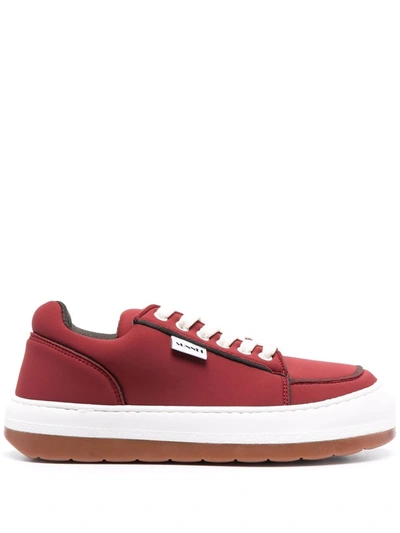 Shop Sunnei Dreamy Lace-up Sneakers In Rot