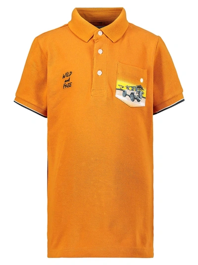 Shop Mayoral Kids Arancione Polo Per Bambini