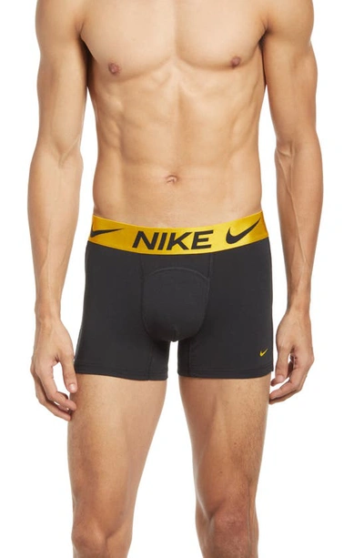 Shop Nike Luxe Stretch Cotton & Modal Trunks In Black/gold