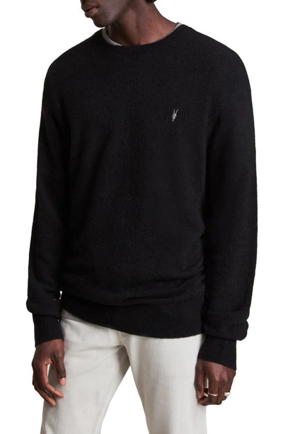 Shop Allsaints Pierre Crewneck Sweater In Black