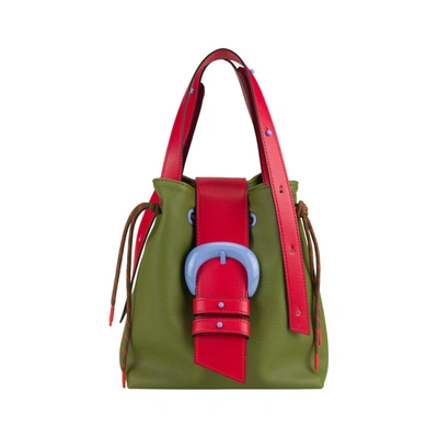 Shop Adelaide Carta Leona In Olive-red