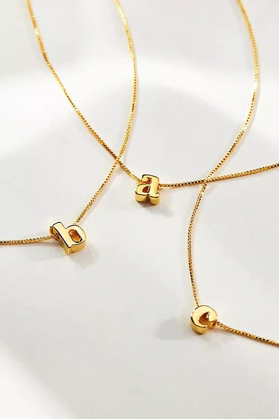 Shop Anthropologie 14k Gold Mini Monogram Necklace In Alphabet