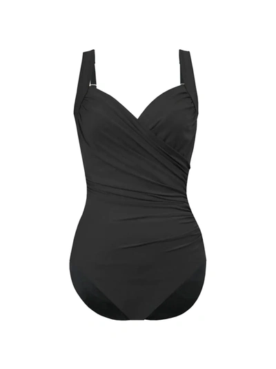 Shop Miraclesuit Swim Women's Must Haves Sanibel One-piece Swimsuit In Black