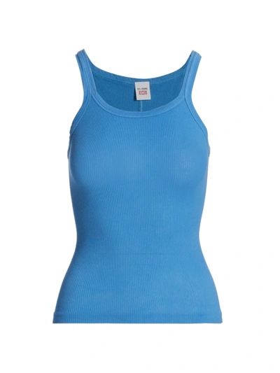 Shop Re/done Women's The Ribbed Tank In Azure