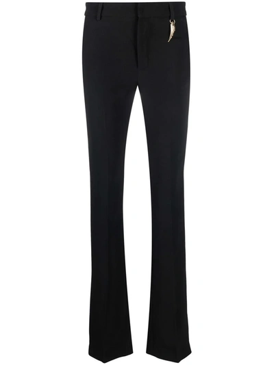 Shop Roberto Cavalli Slim-leg Flared Trousers In Black