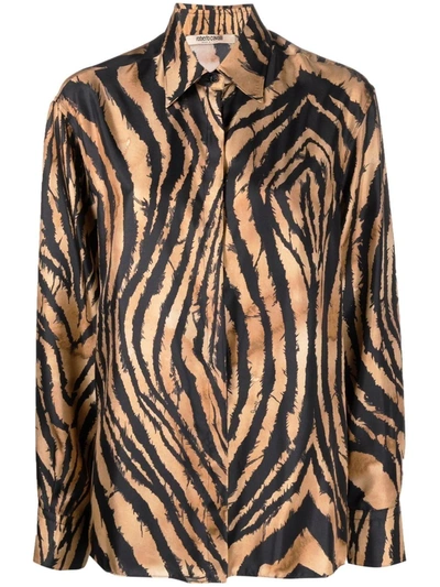 Shop Roberto Cavalli Shirt In Black