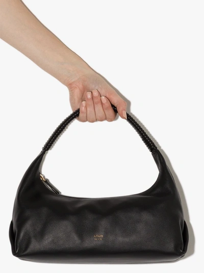 Shop Khaite The Remi Hobo Shoulder Bag In Black