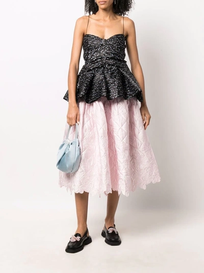 Shop Cecilie Bahnsen Diamond-quilted Joy Skirt In Pink