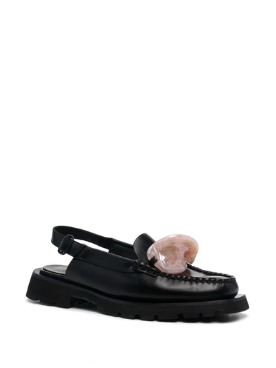 Shop Cecilie Bahnsen Raiguer Slingback Loafers In Black