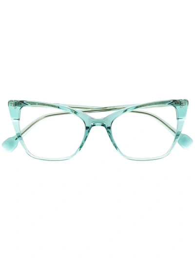 Shop Gigi Studios Cat-eye Frame Glasses In Green