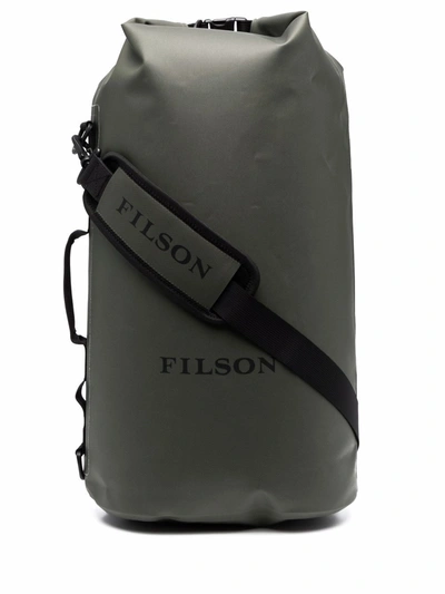 Shop Filson Logo-print Dry Bag In Green