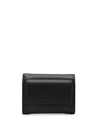 Shop Calvin Klein Tri-fold Wallet-keychain Set In Black
