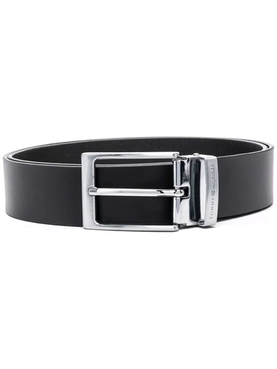 Shop Tommy Hilfiger Buckle-fastening Leather Belt In Black