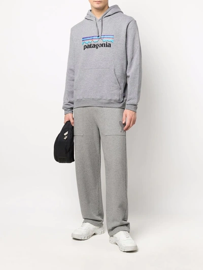 Shop Patagonia Recycled Logo-print Hoodie In Grey