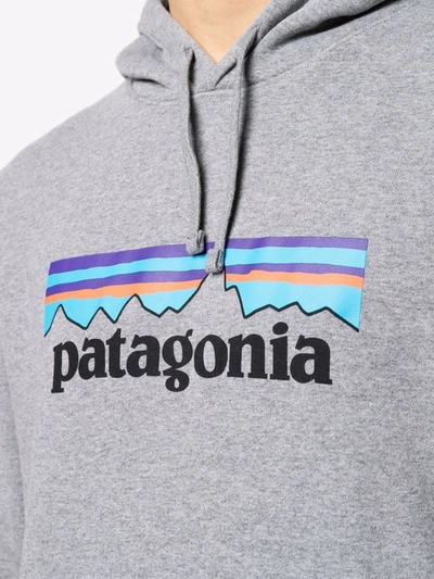 Shop Patagonia Recycled Logo-print Hoodie In Grey