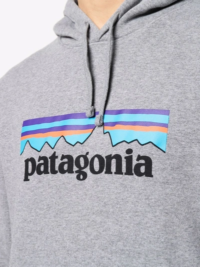 Patagonia Recycled Logo-print Hoodie In Grey