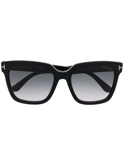 Shop Tom Ford Square-frame Tinted Sunglasses In Black