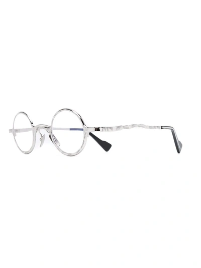 Shop Kuboraum Round-frame Glasses In Silver