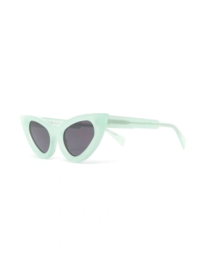 Shop Kuboraum Cat Eye Sunglasses In Blue