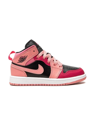 Shop Jordan 1 Mid "coral Chalk" Sneakers In Pink