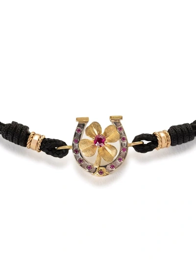 Shop Dolce & Gabbana Good Luck Rope Bracelet In Weiss