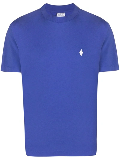 Shop Marcelo Burlon County Of Milan Cross-motif T-shirt In Blue