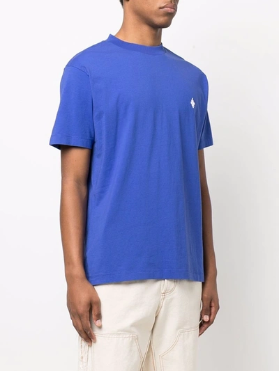 Shop Marcelo Burlon County Of Milan Cross-motif T-shirt In Blue