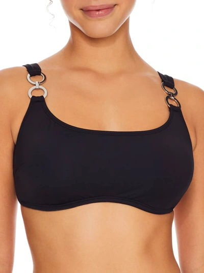 Shop Coco Reef Classic Solids Underwire Cami Bikini Top In Castaway Black