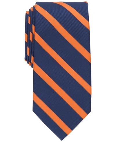Shop Club Room Men's Classic Diagonal Stripe Tie, Created For Macy's In Orange