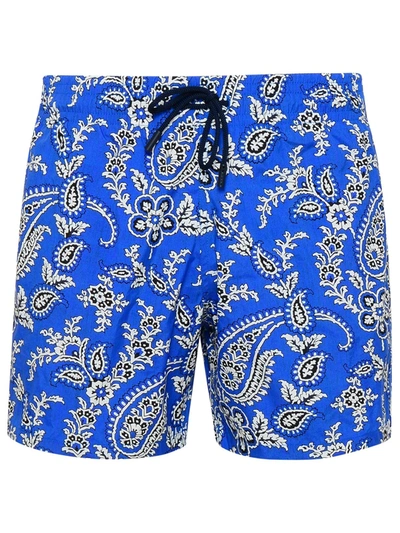 Shop Etro Floral Printed Drawstring Swim Shorts In Multi