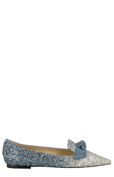 Shop Jimmy Choo Gabie Bow In Blue