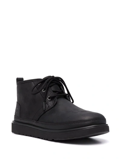 Shop Ugg Shearling-lined Leather Ankle Boots In Black