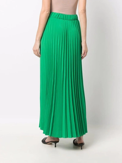 Shop P.a.r.o.s.h High-rise Pleated Skirt In Green