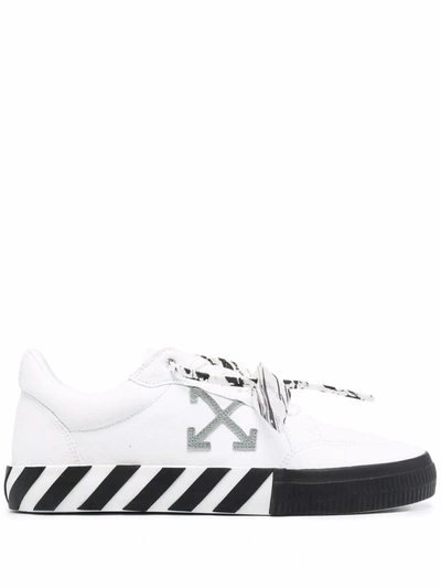 Shop Off-white Low Vulcanized Sneakers In Green